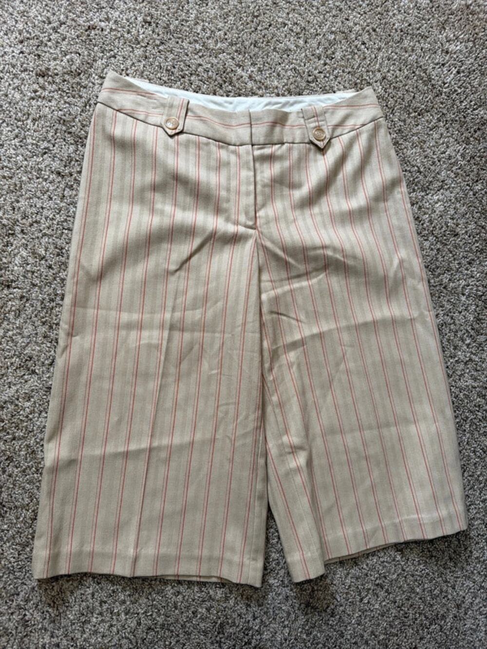 Worthington beige stripe Coots long shorts 10 petite 3402